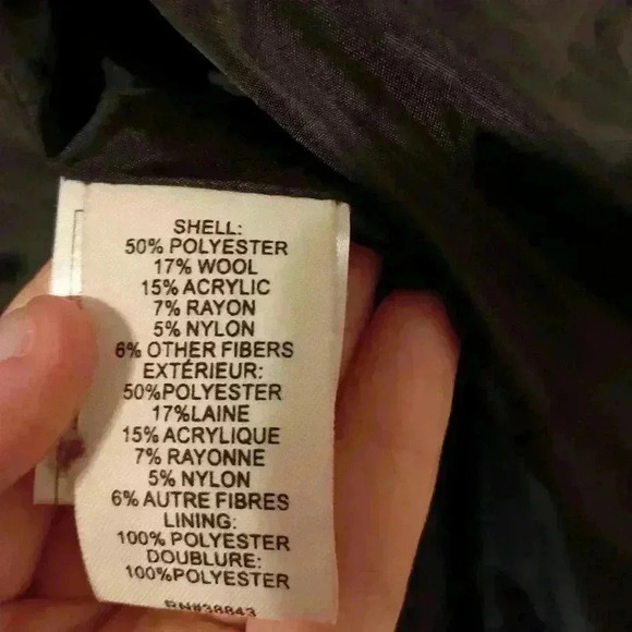 Maralyn & me Fall coatigan Winter wool Red Black Plaid Checkered Chore pea coat - Picture 6 of 7